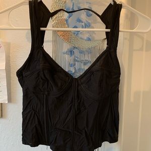 Kimchi Blue black bustier top size medium